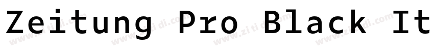 Zeitung Pro Black It字体转换